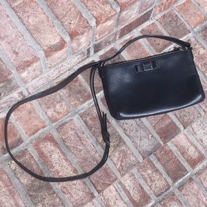 Black Leather Coach Crossbody Bag